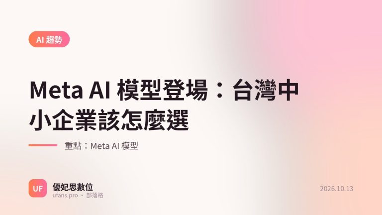 Meta AI 模型：優妃思部落格文字封面